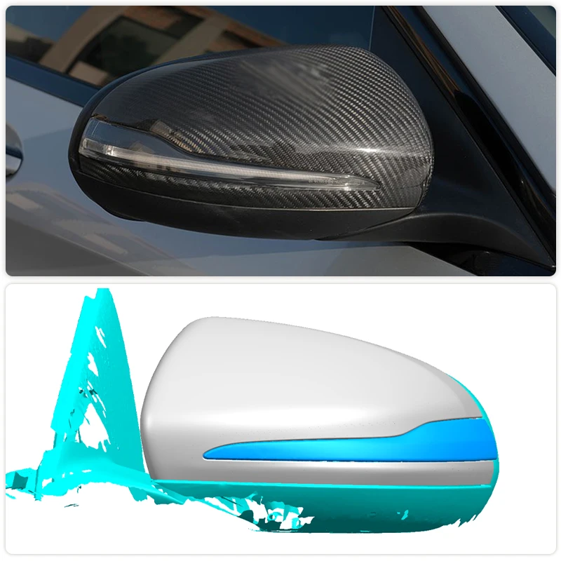 LHD Car Rearview Mirror Covers Caps for Mercedes Benz C Class W205 2014-2021 Side Mirror Caps Shell Body Kits Prepreg Dry Carbon