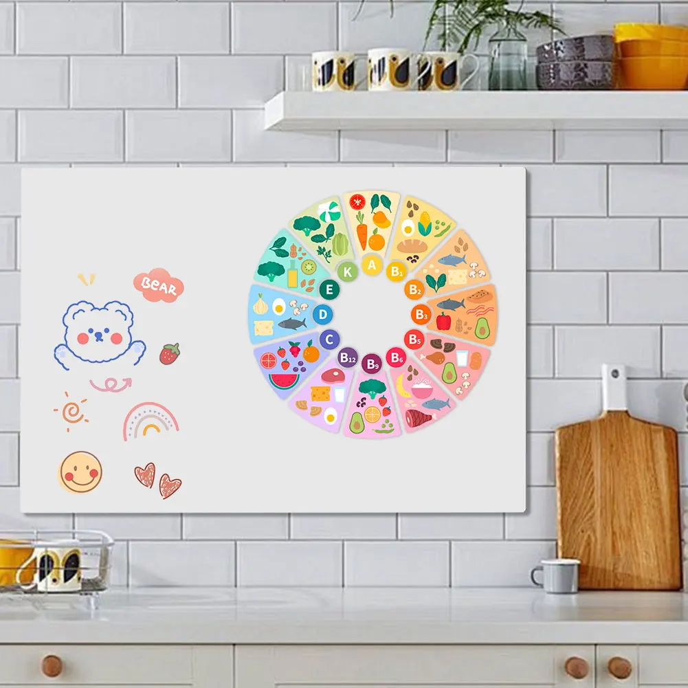 

Magnetic White Board Sticker Removable Wall Dry Erase Board Erasable Whiteboard Contact Paper w/ Marker Magnet Eraser