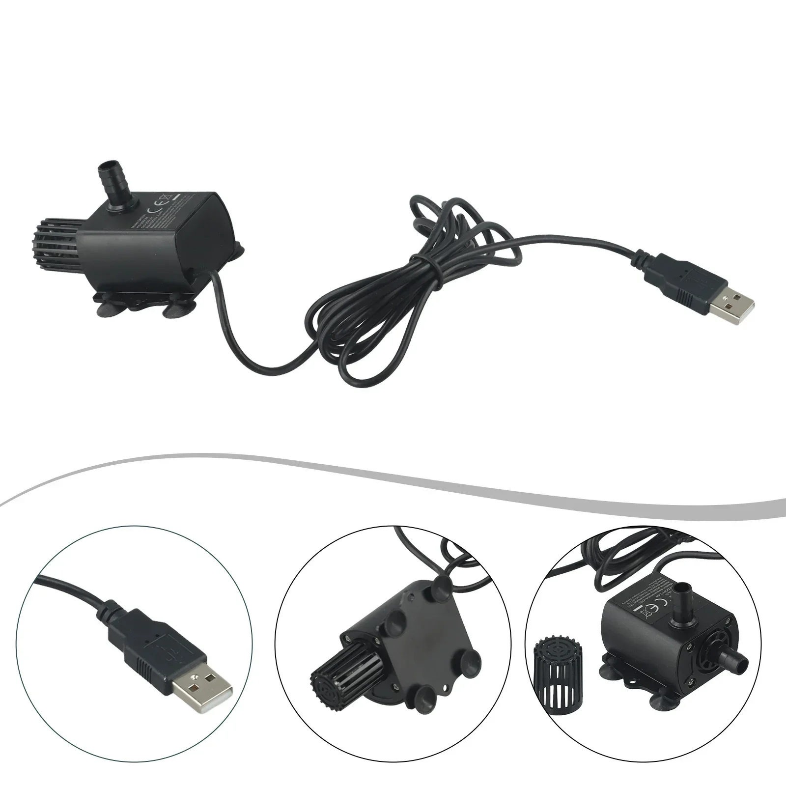 

USB DC 5 В ультра-тихий мини-бесщеточный водяной насос водонепроницаемый погружной фонтан аквариум циркуляционный водяной насос 250 л/ч