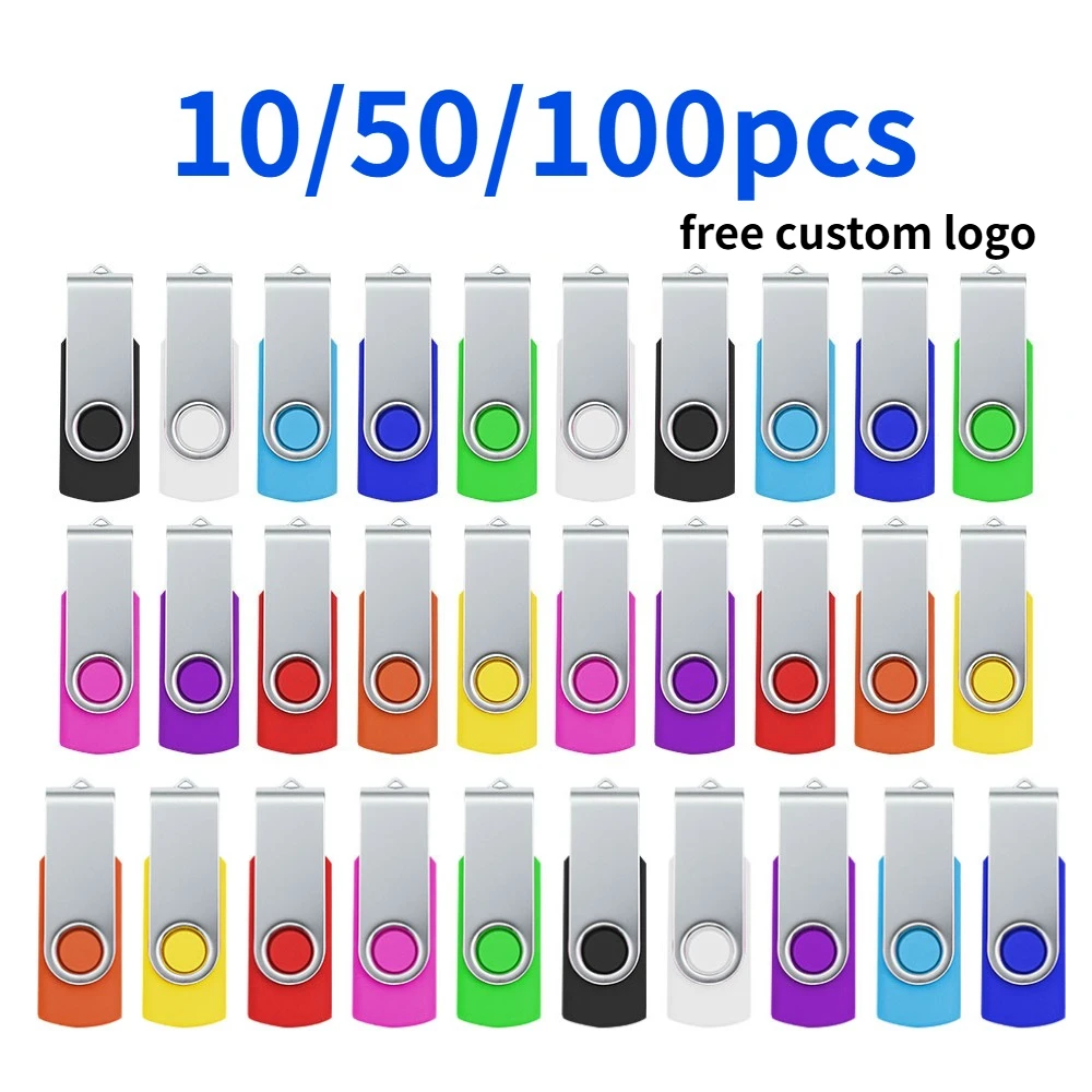 10/ 50/100 Pcs Lot USB 2.0 Flash Drive Pendrive 1GB 2GB 4GB Pen Drive 8GB 16GB Memory Stick 32GB 50Pcs USB Stick 64GB Flash