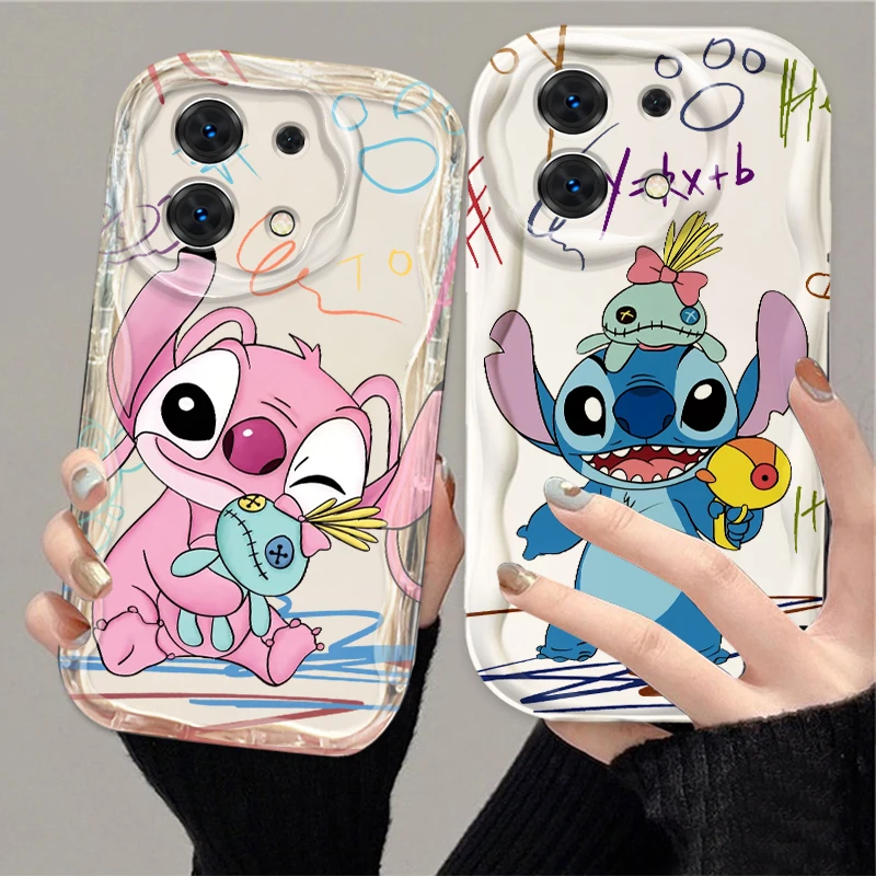 

Disney Stitch Cute Love For Xiaomi Redmi Note 13 12 12S 11S 11 10 9 8 10A 9C 9T Pro Plus 5G Wave Oil Cover Phone Case