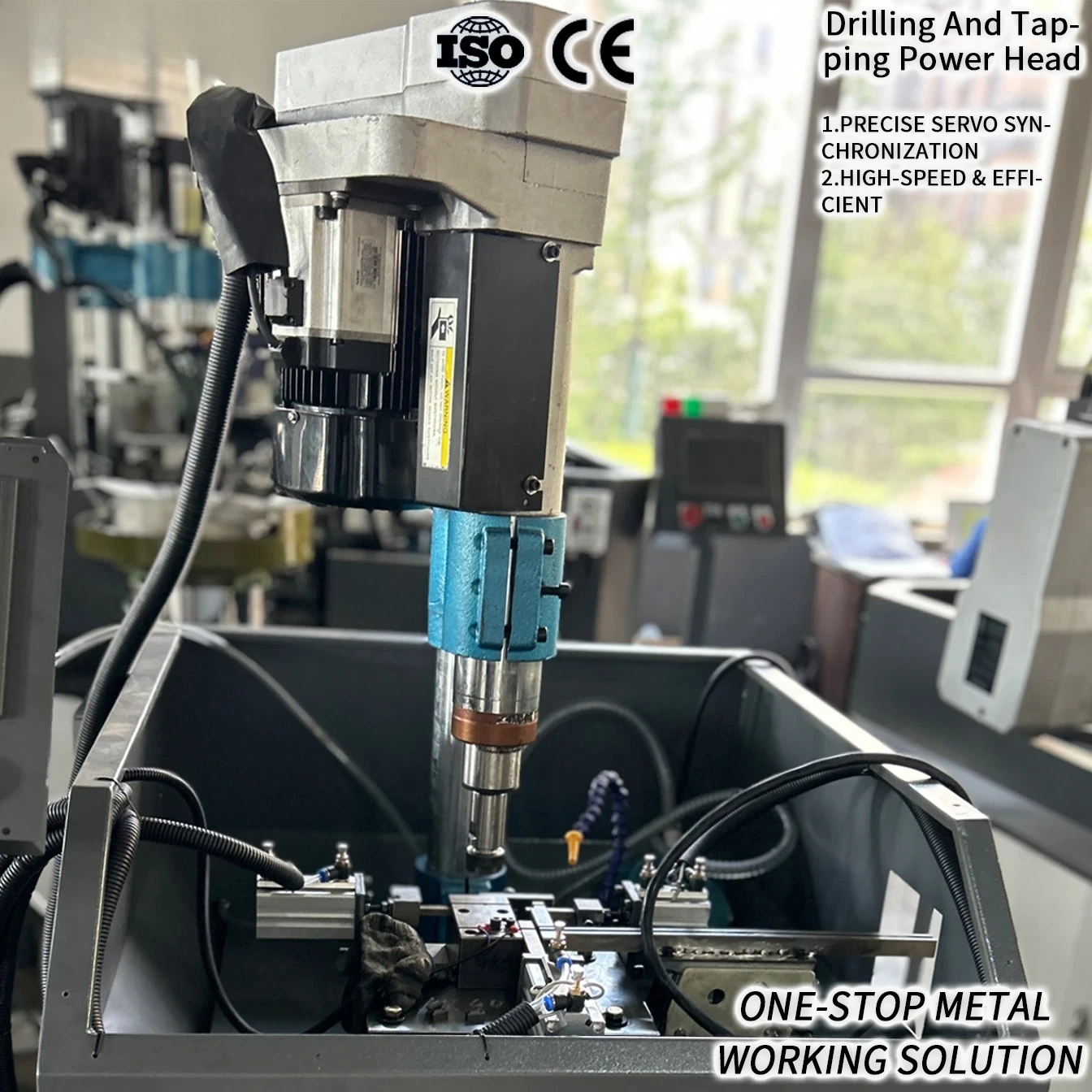 

92 Power Pneumatic Motor Vertical and Horizontal Drilling Head Unit with Small Size and Light Weight