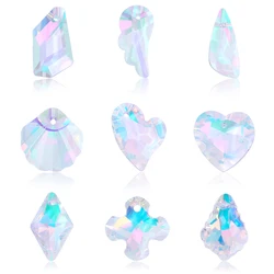 Cute Crystal Pendants With Multiple Shapes AB Color Glass Charms Beads Used For Making Necklaces Bracelets DIY Jewelry Making