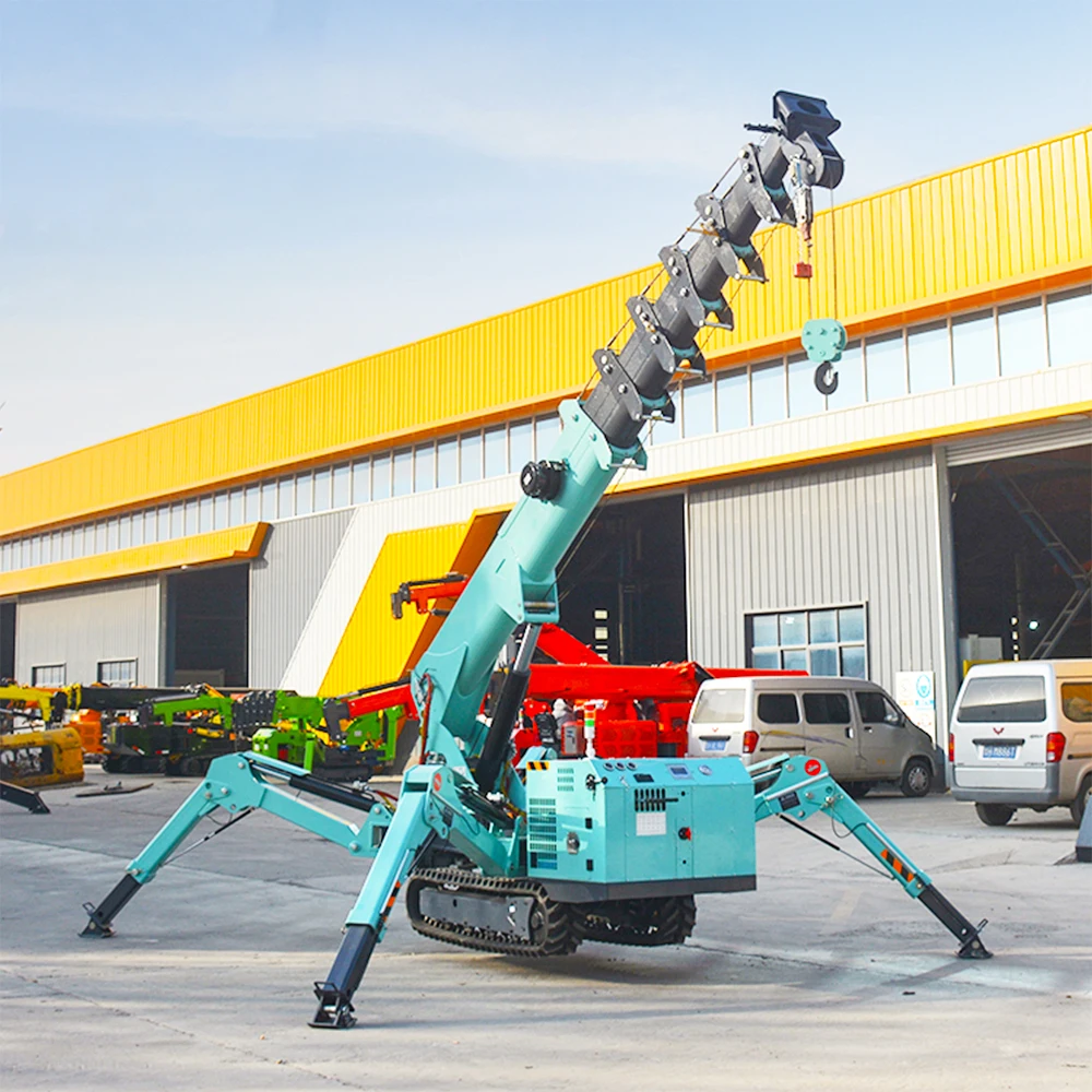 Tracked Spider Crane Telescopic Boom Mini Spider Crane 3-ton 5-ton 8-ton Telescopic Boom Hydraulic Tracked Crane