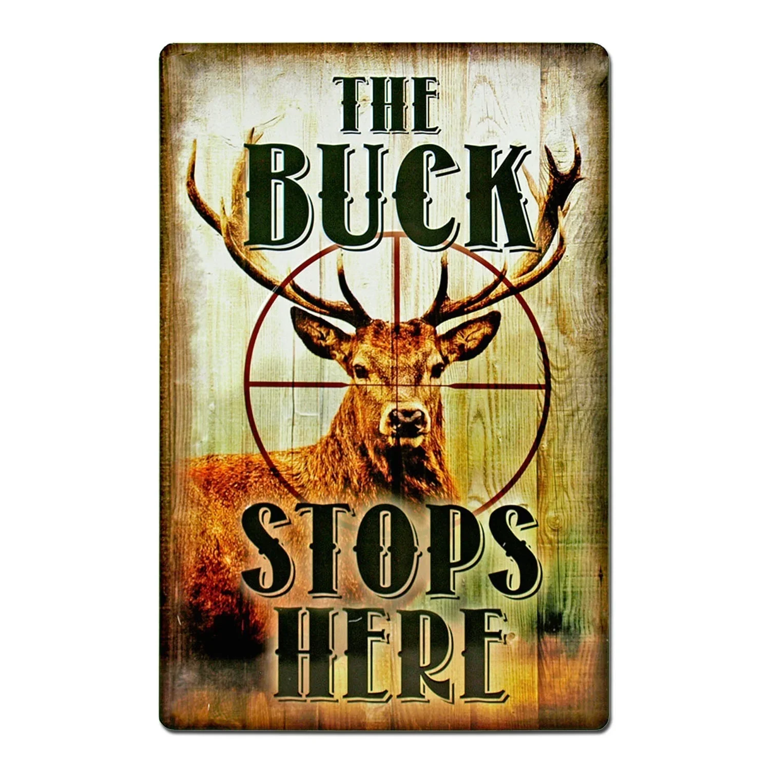 The Buck Stops Here Tin Sign Metal Sign Metal Poster Decor Metal Painting Wall Sticker Wall Sign