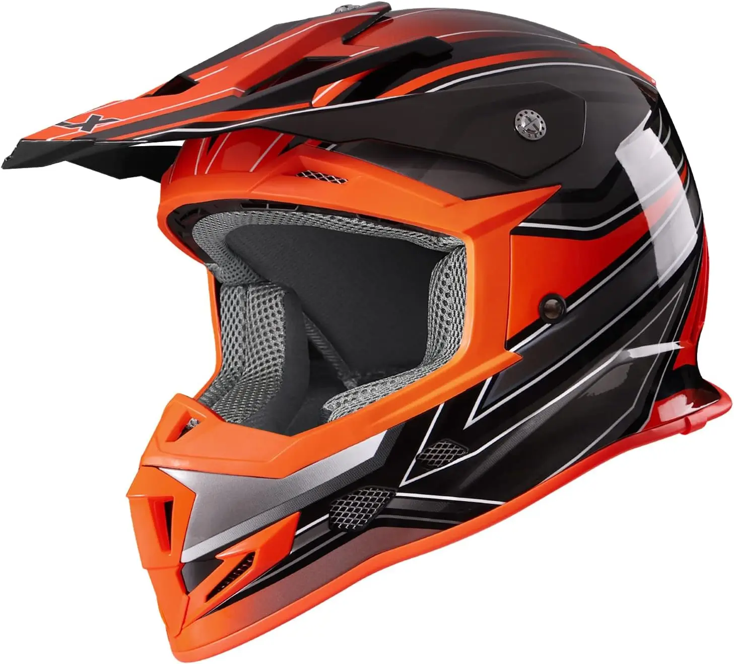 GX23 Dirt Bike Off-Road Motocross ATV Motorcycle Full Face Helmet for Men Women, DOT Approved (Sear Orange, X-Large)