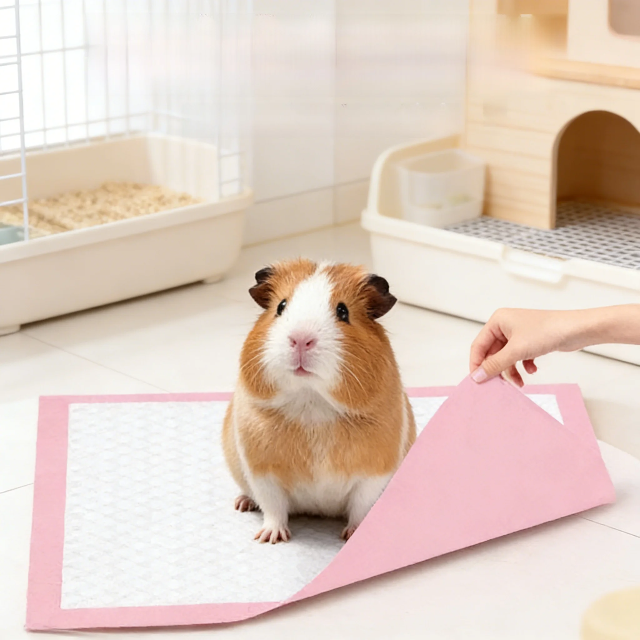 

Long-Lasting Dryness Pet Urinal Mat Disposable Pig Special Use Guinea Pig Urine Pad Pet Supplies Absorbent Non-Woven Fabric