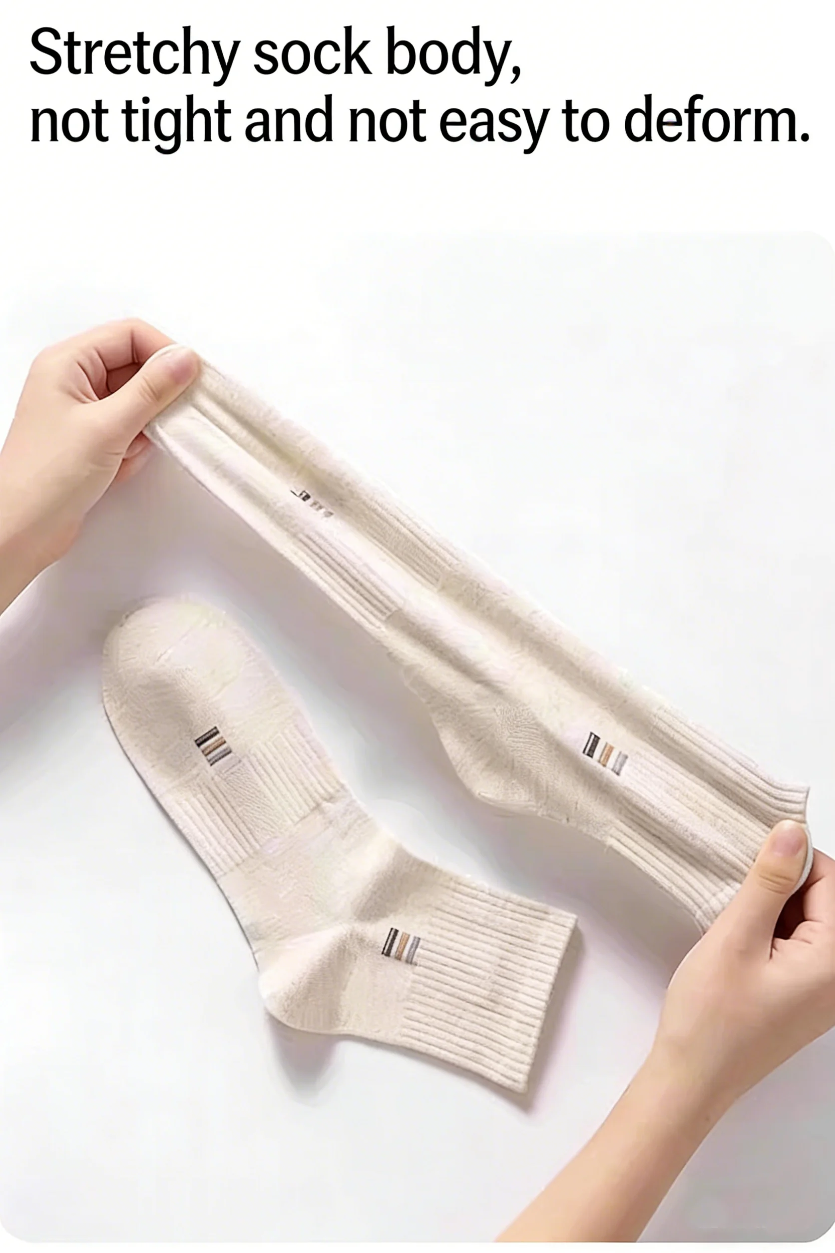 5/10 Paar Unisex Mid-Tube Socken mit Taillenbund 2026 Neu Geruchshemmend Atmungsaktiv Weich Elastisch Business Sport Alltag Vier Jahreszeiten Socken – Detail 9
