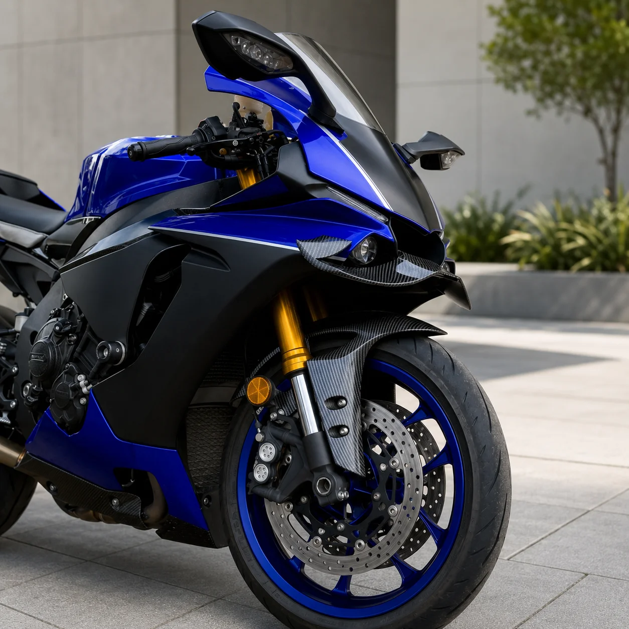 For YAMAHA YZF-R1 2015-2019 Front Spoiler Lower Lip YZF R1 2015-2016 2017 2018 2019 GP Wing Downforce Naked Frontal Spoilers