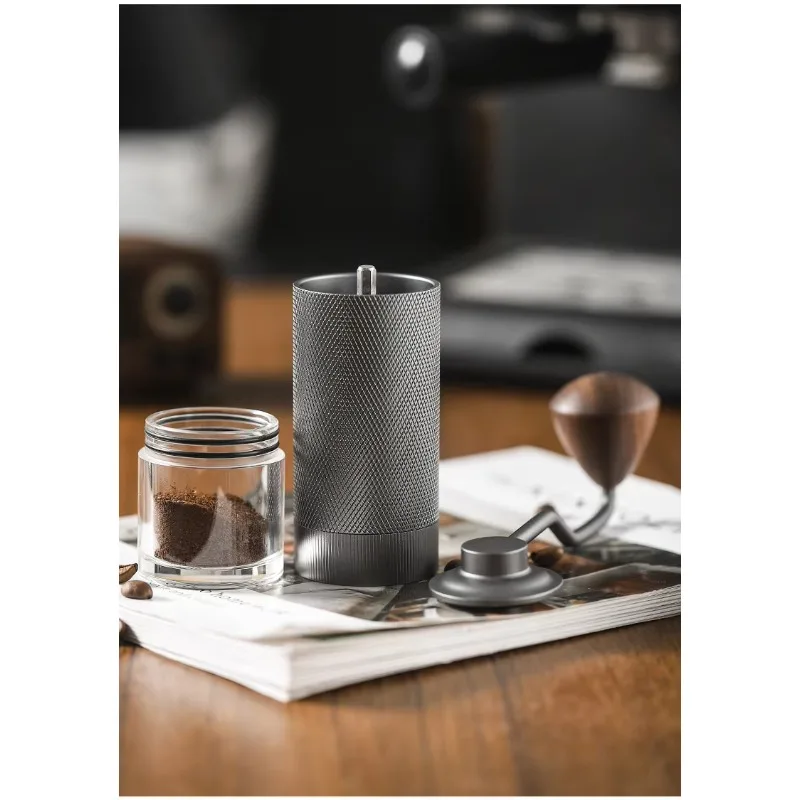 Portable Manual Coffee Grinder Hand Crank Stainless Steel Bean Mill Modern Minimalist Design Gift Set Sharpener for Home