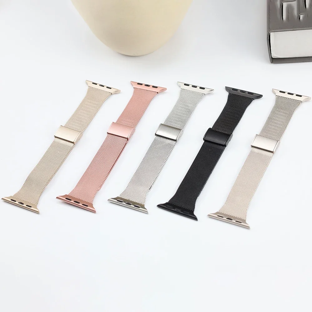 Pasek Milanese Loop do Apple Watch Band 49 mm 45 mm 40 mm 44 mm 41 mm 46 mm 42 mm Bransoleta ze stali nierdzewnej do iWatch Ultra 10 9 8 7 6