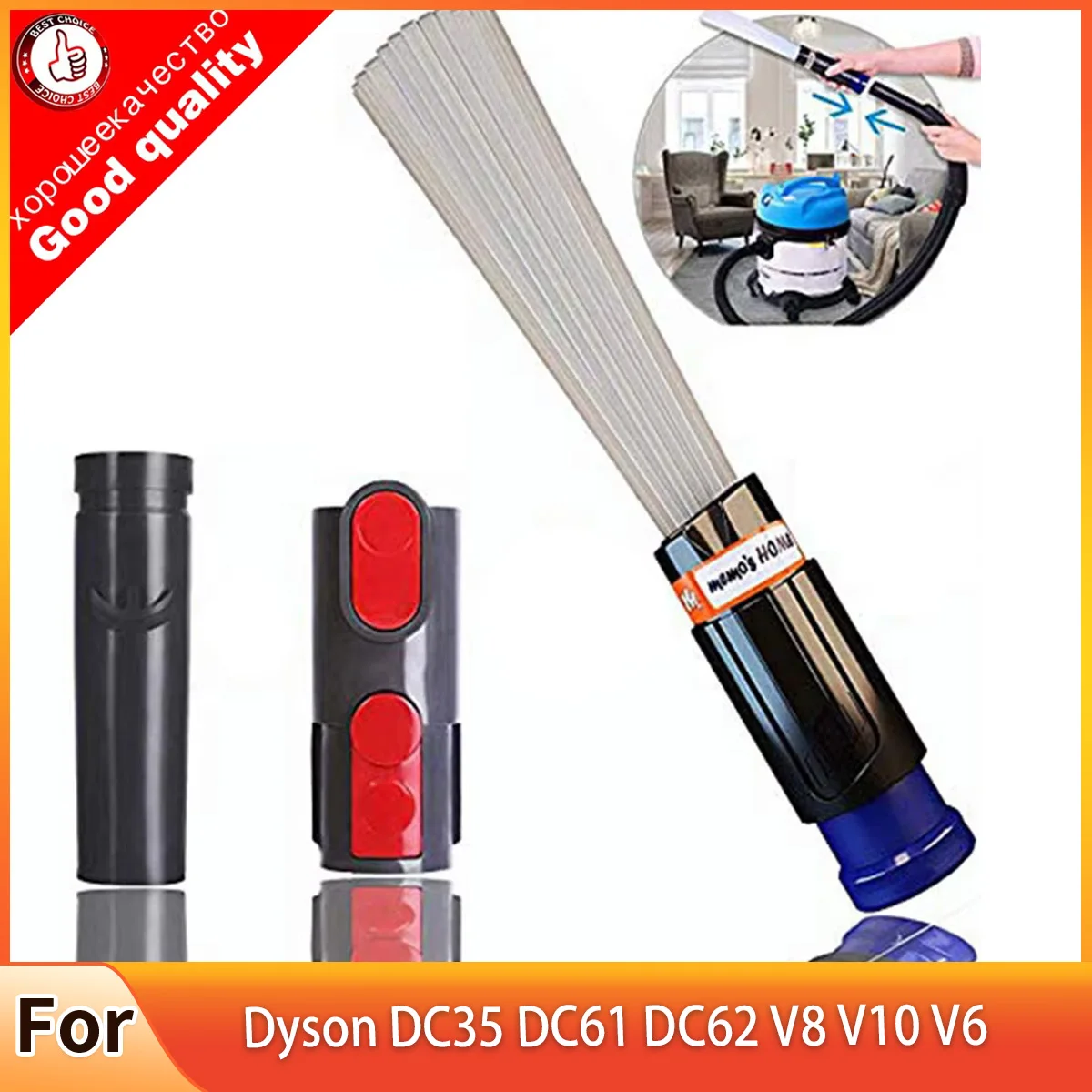 Cleaning Tool Attachment Brush Adaptor Set For Dyson DC35 DC61 DC62 V8 V10 V6 Vacuum Cleaner Dust Daddy Multi-Functional Tools