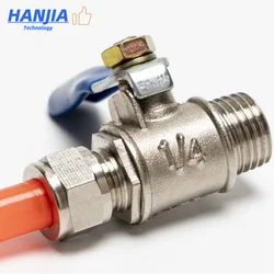 1pcs Pneumatic Copper Ball Valve 1/4