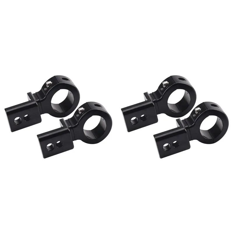 

M49K-Motorcycle LED Headlight Mount Bracket Adjustable 20Mm-32Mm Mount Clamp LED Light Bracket Support, 4PCS Black