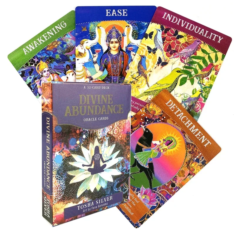 

Divine Abundance Oracle Cards Fortune Telling Divination Tarot Deck Family Party Leisure Table Game With PDF Guidebook