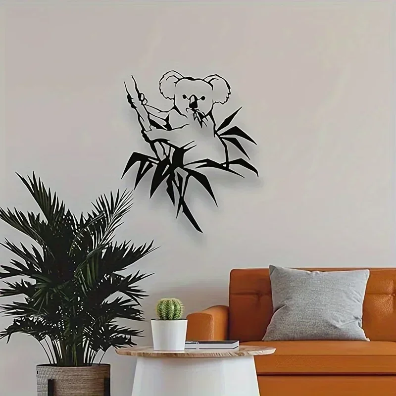 CIFBUY Koala Metal Wall Art Decor Iron Koala Art 3D Wall Silhouette Metal Wall Decoration, Interior Decoration, Metal Art Sign