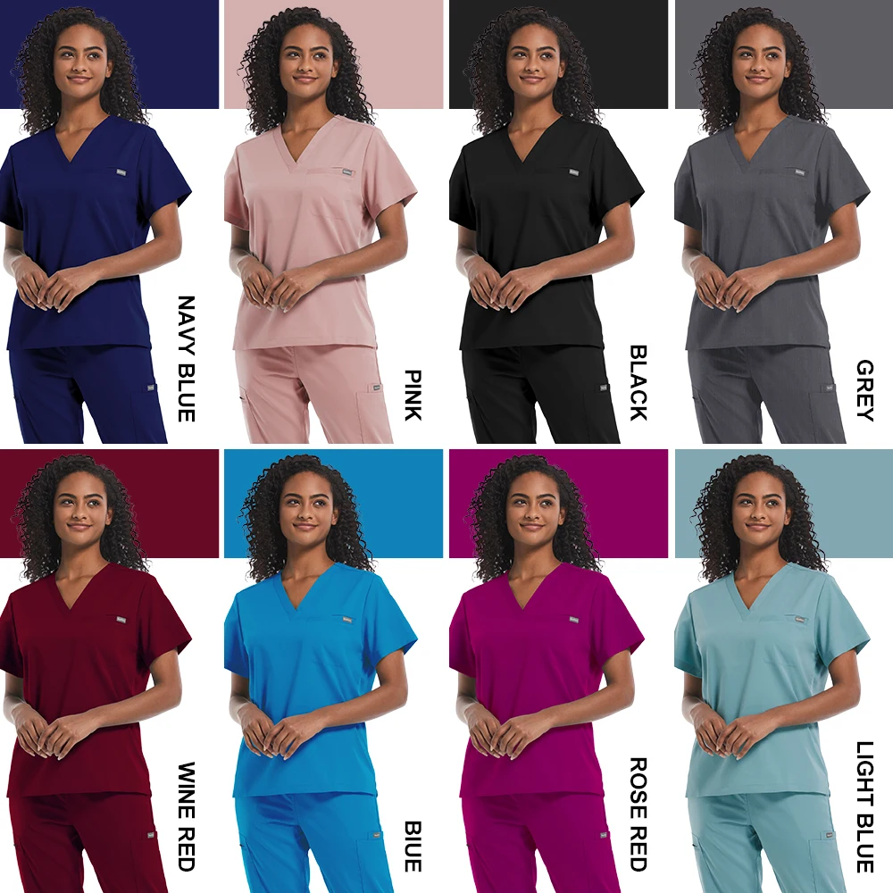 치과 스크럽 여성 남성 작업복, 수술실 병원 의사 간호사 스크럽 세트, 애완 동물 클리닉 수의학 작업복, 도매