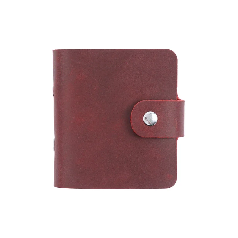 Leather A9 Size Ring Planner with 3 Hole Binder Mini Notebook Retro Portable Notepad Diary  Loose-leaf Planner Memo Pad