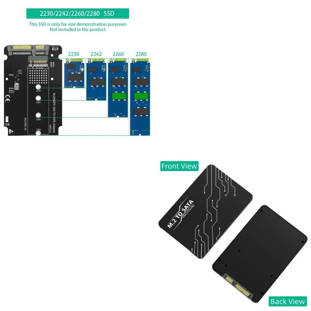 M.2 B SSDs to SATA3.0 2.5