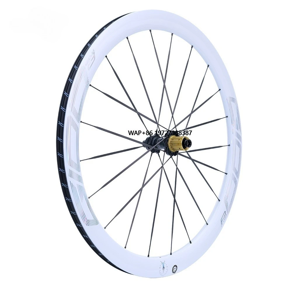 700C Wavy Carbon Fiber Road Cycling Bike Wheelset with Disc Brake MTB Canyon Wheelset Compatible with 7-11 Speed Cassette