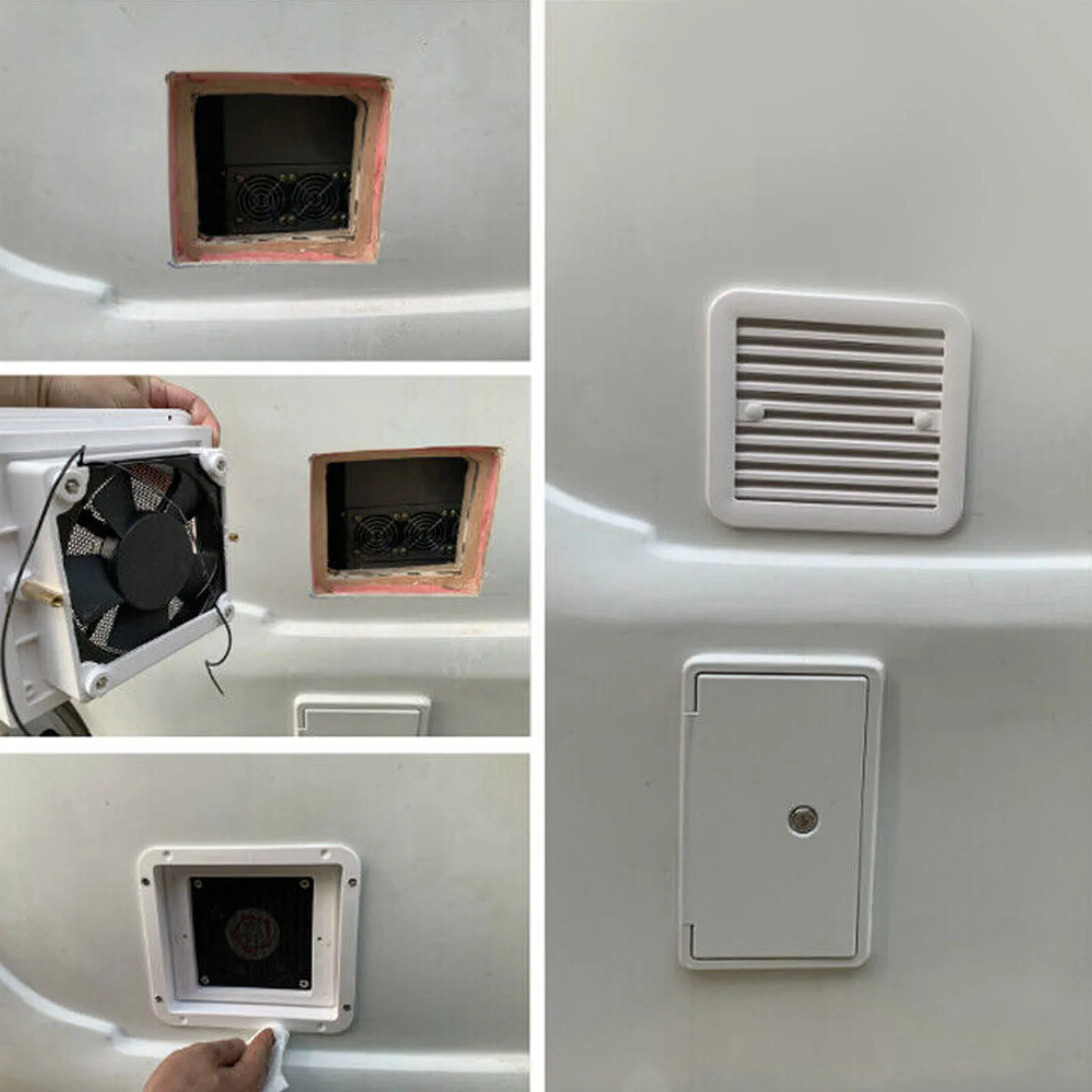 RV Air Vent Outlet Grille Panel Easy Installation RV Side Ventilation Grille Anti Fade Deformation Proof Versatile for Trailer