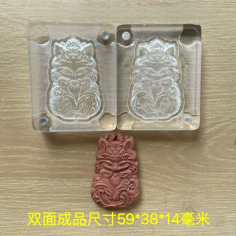 double-sided nine-tailed fox, cute fox, incense brand mold DIY handmade tool