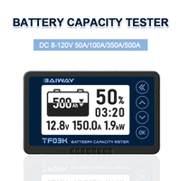 TF03K Coulomb Meter 8-120V 50A/100A/350A/500A Battery Capacity Indicator Electric Car/RV Voltage Current Display Battery Monitor