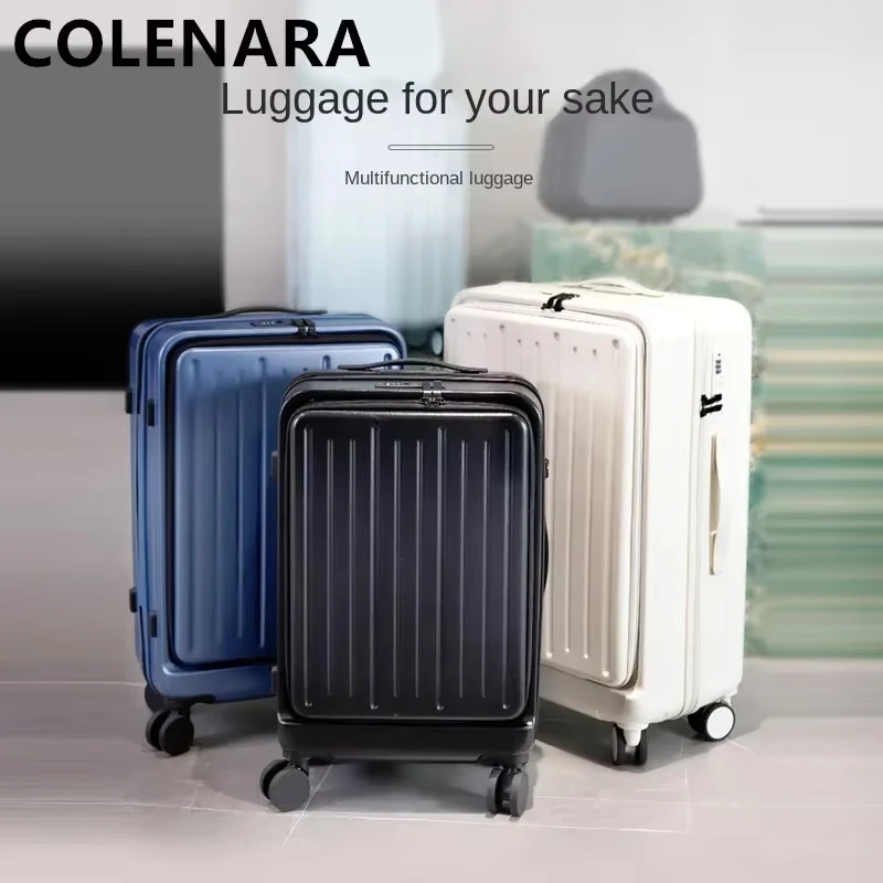 COLENARA Multifunctional Suitcase USB Charging Multifunctional Trolley Case 20