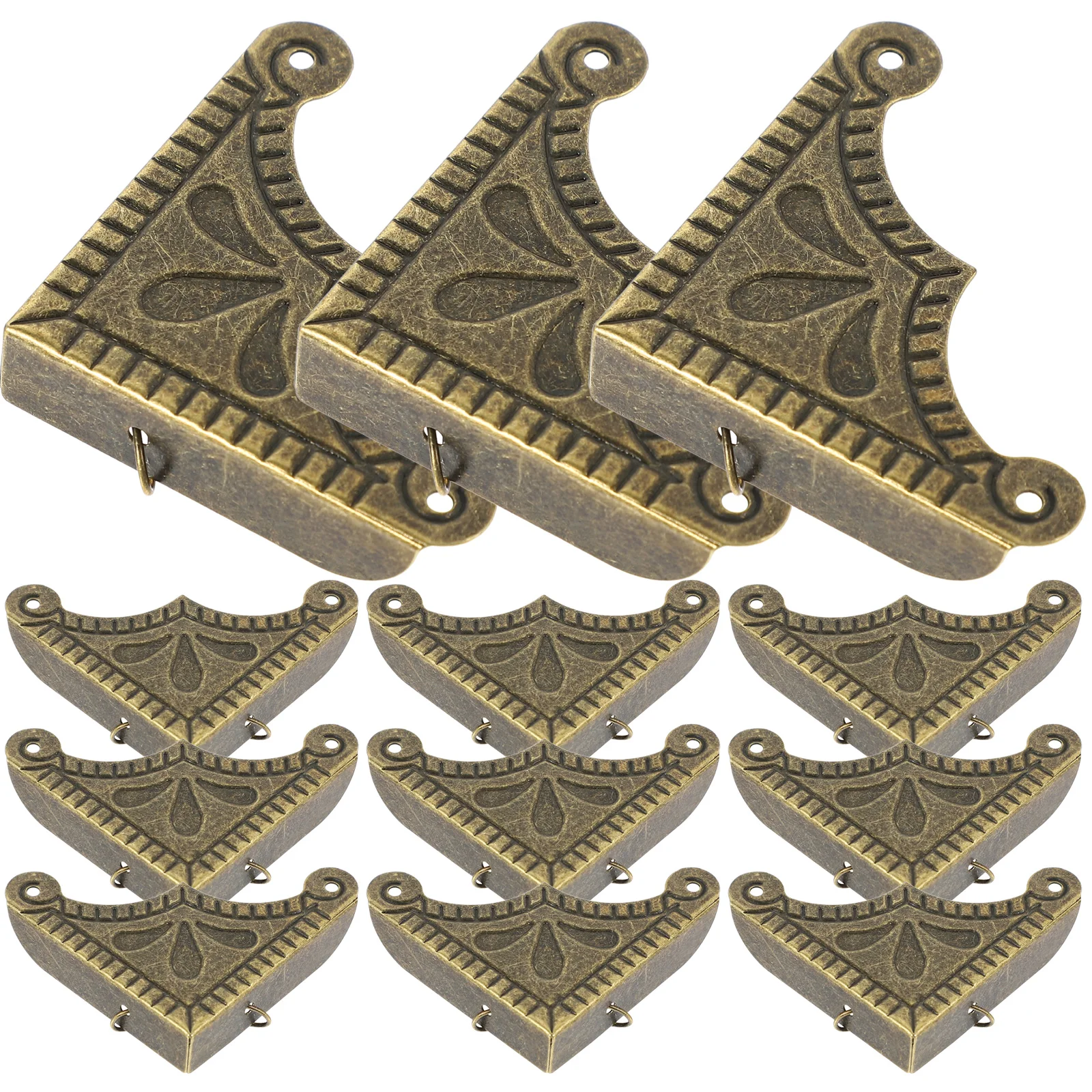 

30pcs Metal Corner Protectors Furniture Cabinet Box Decorative Edge Guards Wooden Jewelry Toolbox Dresser