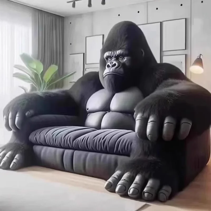 Fabric sofa gorilla living room King Kong Tarzan bedroom bed creative size apartment