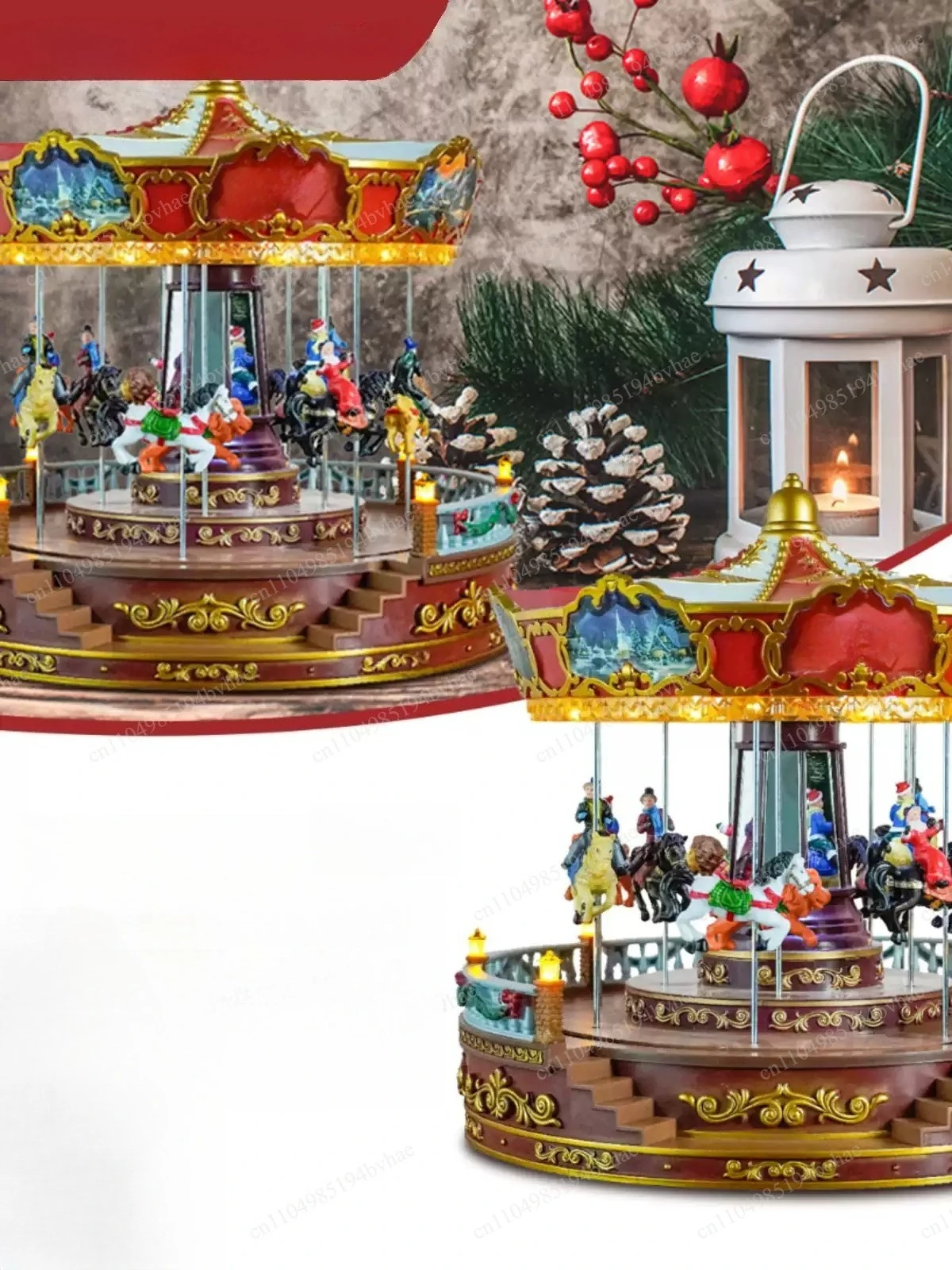 Carousel amusement park music box accessories