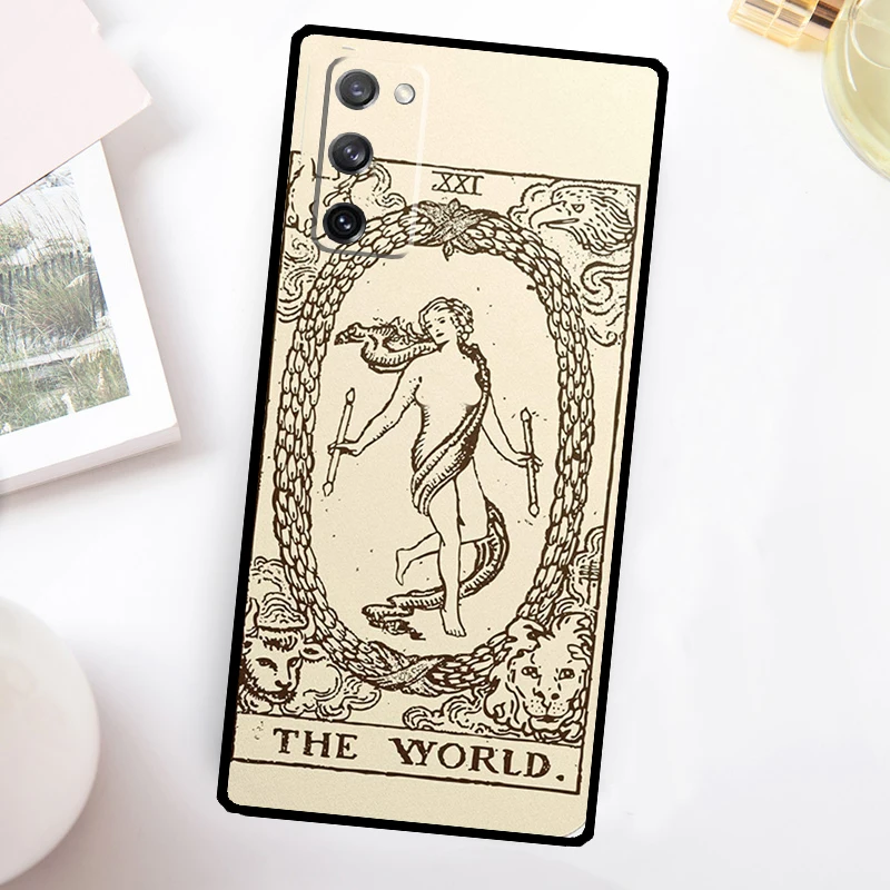 Tarot Card Astrology Sun Moon Case For Samsung Galaxy S24 S23 S22 Ultra S21 S20 FE Note 10 Plus Note 20 S8 S9 S10 Cover