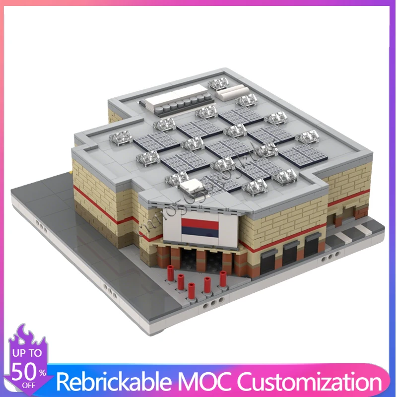 766 Pezzi Modulo Mini Casa e Strada, Costruzione Modulare Personalizzabile MOC, Giocattolo DIY per Ragazzi, Regalo di Natale