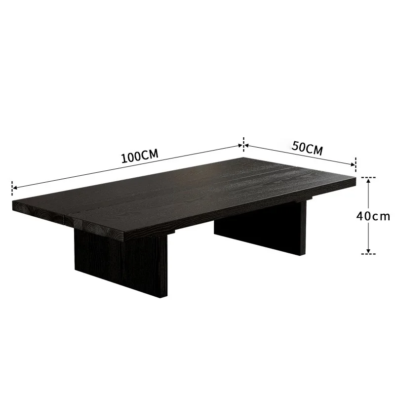 xc-Luxury High-quality Living Room Furniture Solid Wooden Coffee Table Wood Tea Table Black Color Coffee Table*