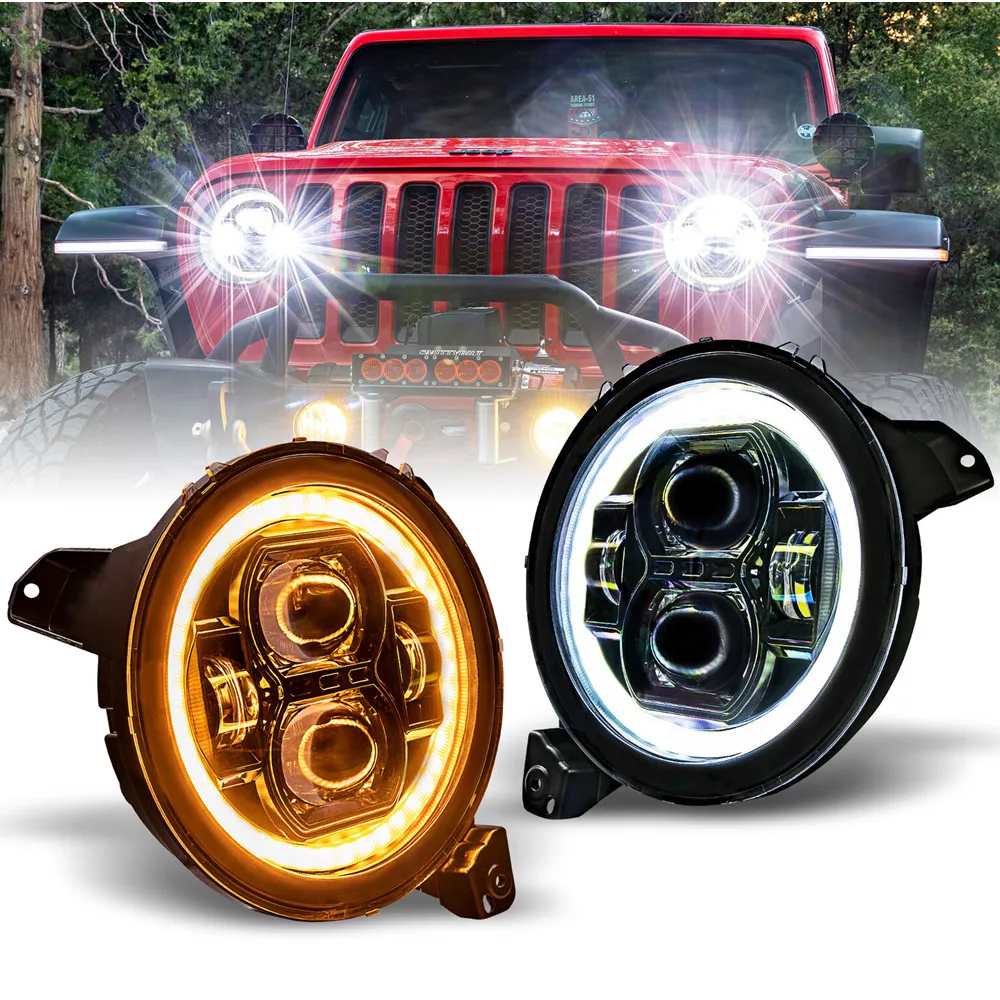 

9Inch Led Headlight For Jeep Wrangler JL 2018 2019 2020 Accessories Car Front DRL Turn Signal Lights Assembly Plug And Play