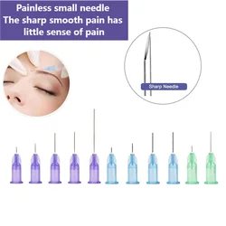 100pcs Painless Small Needle Painless Beauty Ultrafine 30G * 4mm , 30G * 13mm , 30G * 25mm syringes Korean Needles Eyelid Tools