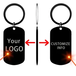 Fashion Keychains for Men Women Custom Lettering Keychains Engrave Date Name Logo Keyring Gift for Boyfriend Personalized