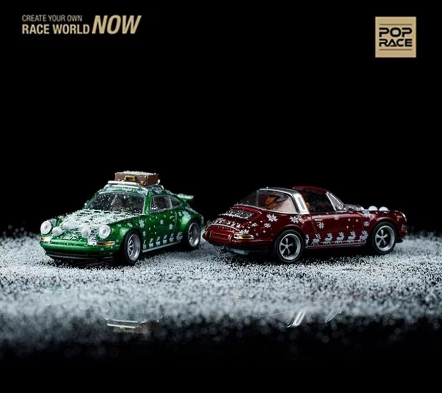 

Poprace 1:64 964 SINGER TARGA Christmas Edition Alloy Car model