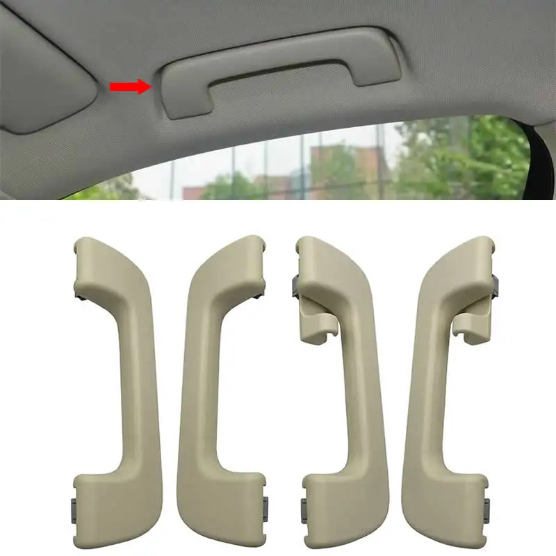 Beige 1-4pcs Front Rear Left Right Roof Grip Handle Grab For Audi A4 S4 A5 S5 A3 A1 Q3 2008-2014 RS5 COUPE QUATTRO 2008-2014