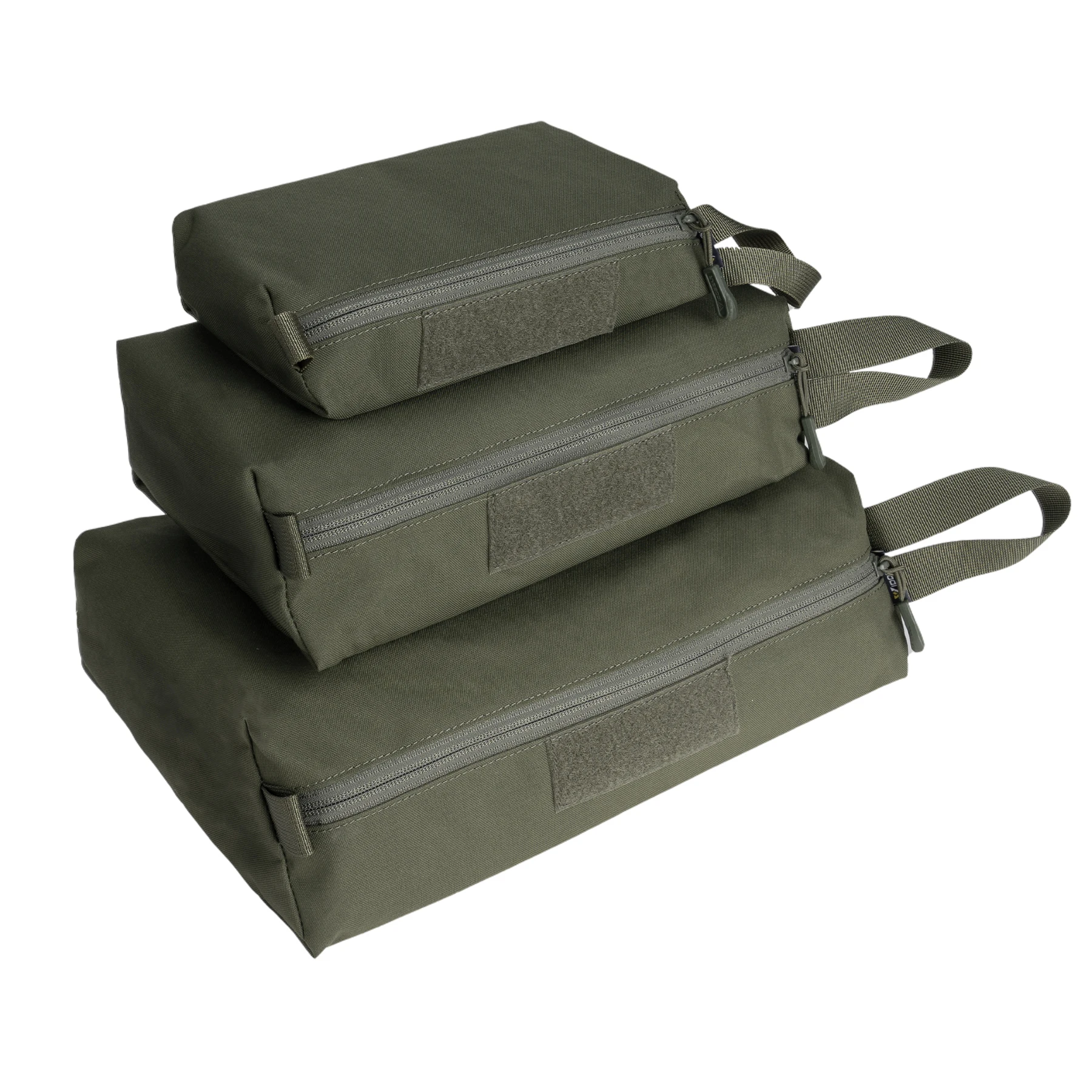 

IDOGEAR Tactical Accessory Pouch 3PCS Zipper EDC Pouch Admin Tool Storage Bag Ranger Green 35102