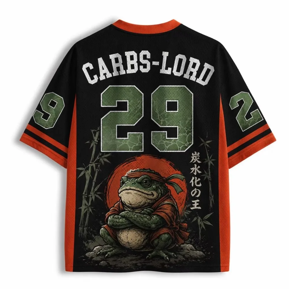 Japanese-style Frog Warrior 3DPrint Quick-dry Breathable Sports MenWomen Vneck Loose Tshirt Fashionable Street Parental Clothing