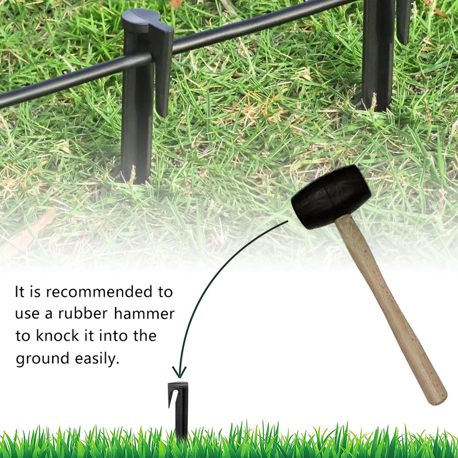 100-300PCS Garden Lawn Mower Peg Environment-friendly Ground Pegs Laying Boundary Cables Quick Installation Garden Accessories