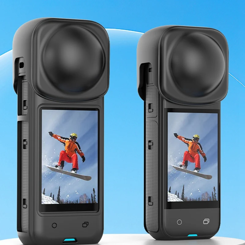 Silicone Lens Cap For Insta360 X4 Panorama Camera Lens Cap Soft Silicone Lens Protective Cover Camera Accessory