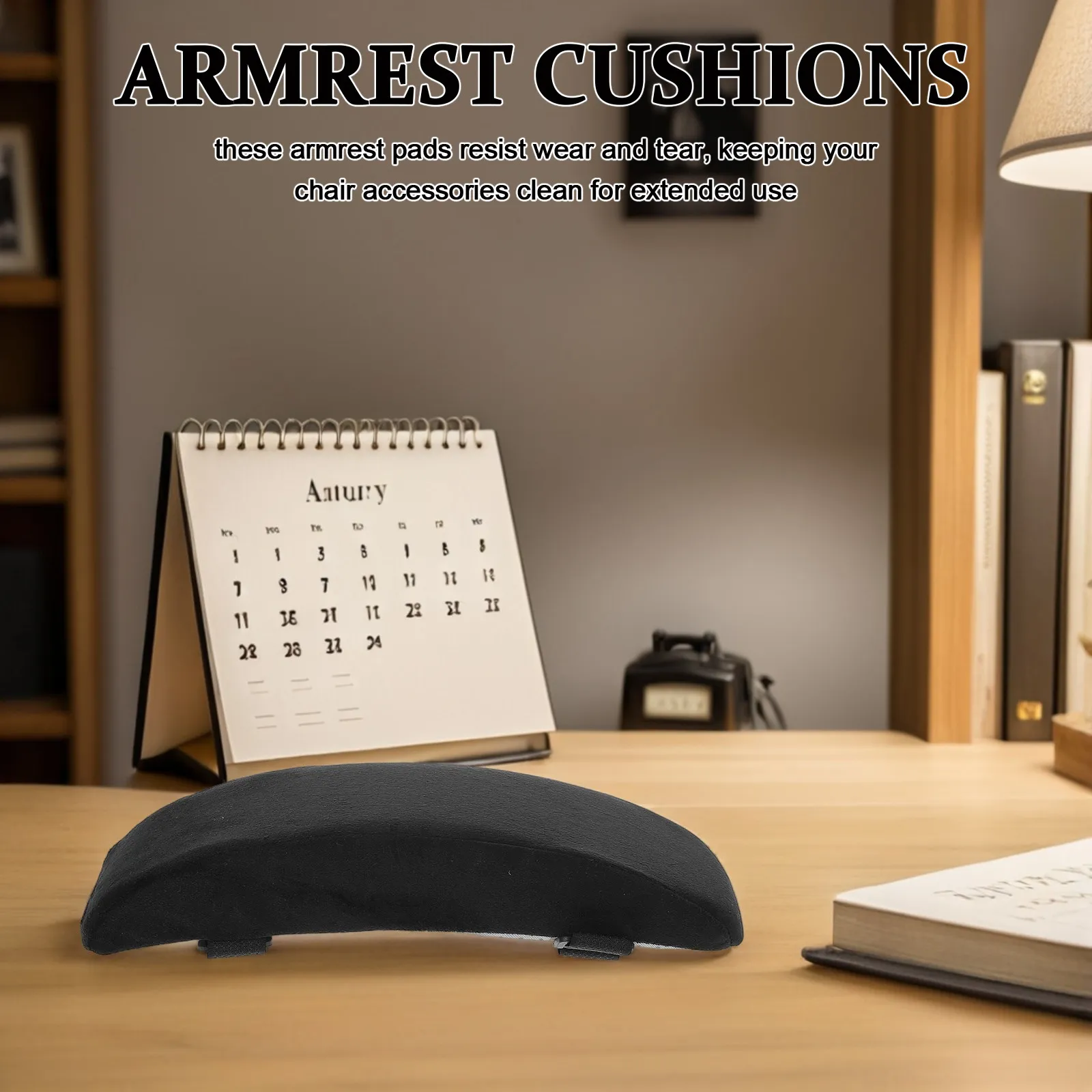 1Pair Office Chair Armrest Cushion Soft Padding High Density Foam Chair Accessories for Camping Gaming Outdoor