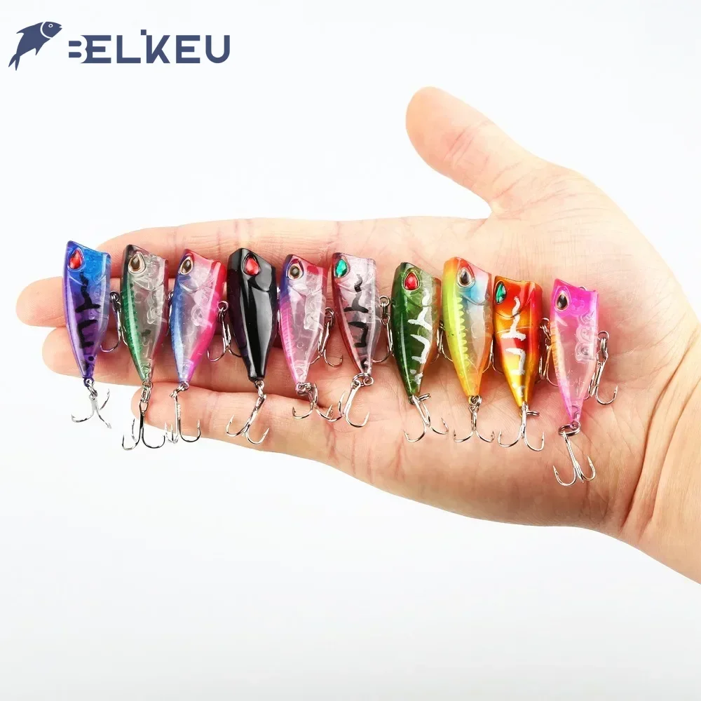 Popper Fishing Lure 3.3g/4cm Floating Noise Swimbait wobbler wobbly Perch Artificial Plastic Hard Bait Fishing Tackle Pesca Lure