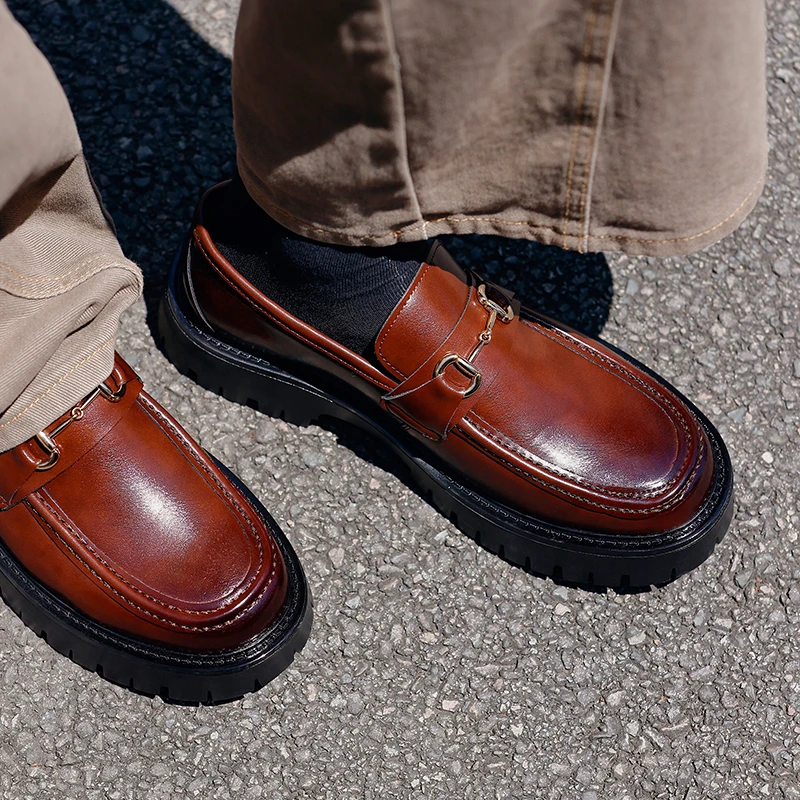 

Men Loafers PU Thick Sole Trendy Comfortable Classic Men Shoes Sizes 39-46