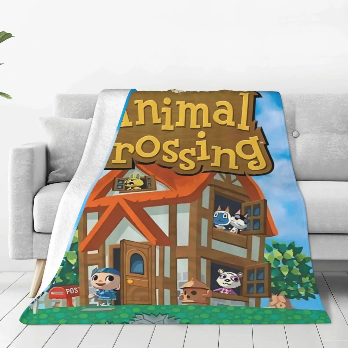 Animal Crossing Flannel Blanket Game Soft Bedding Throws for Living Room Airplane Travel Street Trend Bedspread Sofa Bed Cover