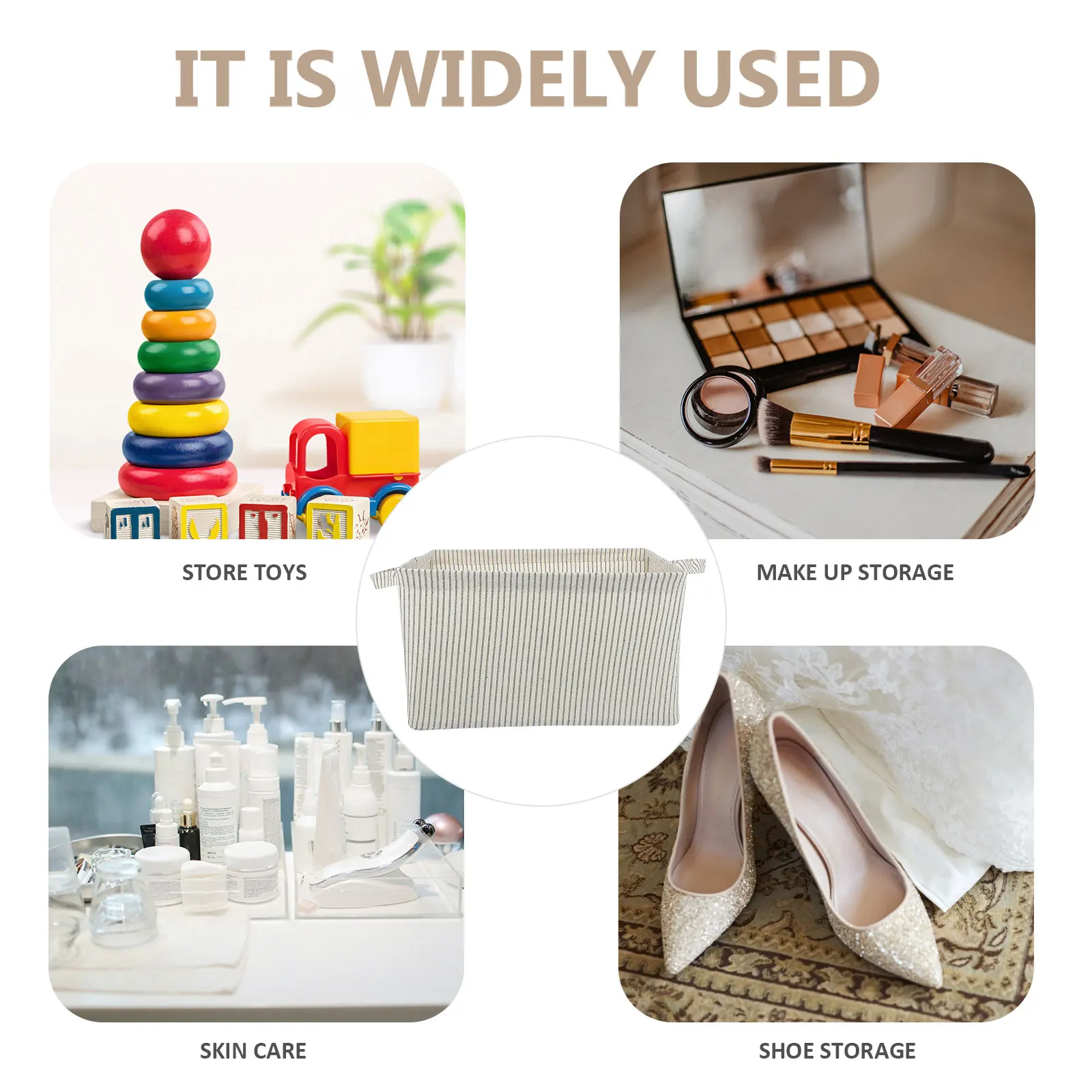 

Collapsible Storage Bins Home Container Box for Clothes Fruit Make up Holder Office Sundries ganizer Basket Tabletop