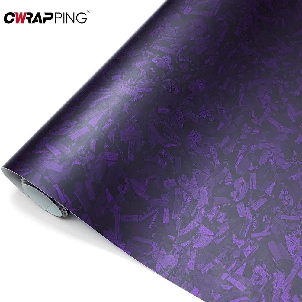 

Matte Car Stickers Forged Carbon Purple Auto Body Door Bumper Hood Waterproof Decorate Film for Car Modification Accessoriess