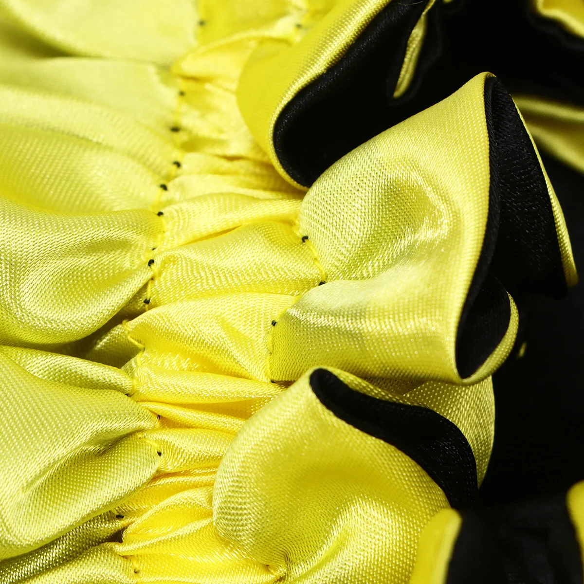 

Kids Satin Bathing Cap Elastic Hair Protection Sleep Lightweight Comfortable For Home Travel Use Yellow Color